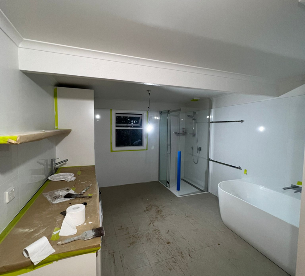Fairhaven Painting team at work on a Newtown residential project