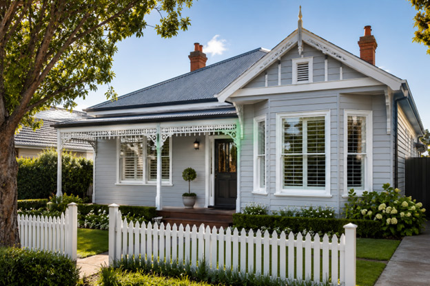 Period weatherboard home in Drumcondra with fresh exterior paint